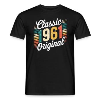 Classique 1961 Original - 64e anniversaire - T-shirt homme - noir - Devant - AI Model Male 178 light (178cm)