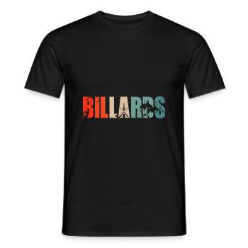 Billard Retro Vintage Billard Piscine - T-shirt homme - noir - Devant - AI Model Male 178 light (178cm)