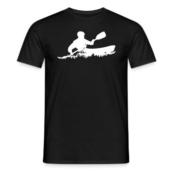 Kajak - Männer T-Shirt - Schwarz - Vorne - AI Model Male 178 light (178cm)