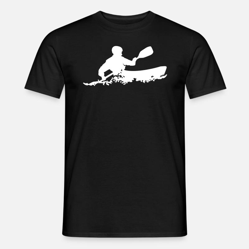 Kajak - Männer T-Shirt - Schwarz