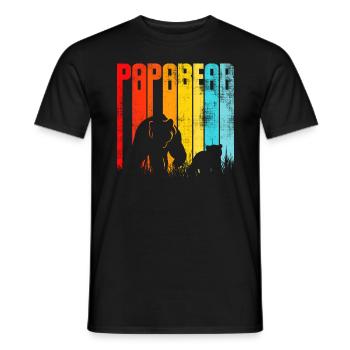 PAPA Rainbow Bear Silhouette - Men's T-Shirt - black - Front - AI Model Male 178 light (178cm)