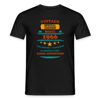 Vintage Retro 1966 - Männer T-Shirt - Schwarz - Vorne - AI Model Male 178 light (178cm)