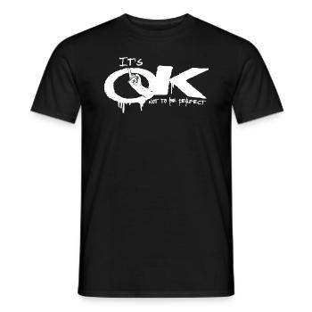 Its OK famous - Men's T-Shirt - black - Front - AI Model Male 178 light (178cm)
