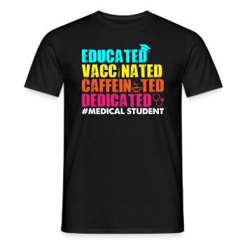 Medical Student - Men's T-Shirt - black - Front - AI Model Male 178 light (178cm)