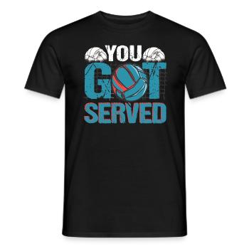Volleyball You got served - Männer T-Shirt - Schwarz - Vorne - AI Model Male 178 light (178cm)