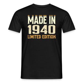 Awesome 1940's Birthday Gift From 1940's Retro - Men's T-Shirt - black - Front - AI Model Male 178 light (178cm)