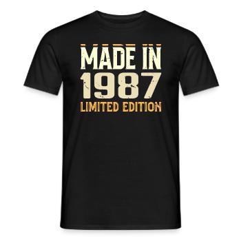 Awesome 1987 Birthday Gift Since 1987 Retro - Men's T-Shirt - black - Front - AI Model Male 178 light (178cm)