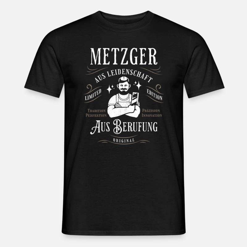 Metzger aus Leidenschaft Fleischer Handwerk - Männer T-Shirt - Schwarz