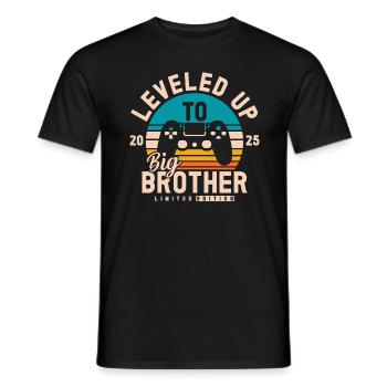 Promu grand frère en 2025 - T-shirt homme - noir - Devant - AI Model Male 178 light (178cm)