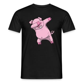 Dabbing Schwein Dab Sau Shirt Kinder Siegespose - Männer T-Shirt - Schwarz - Vorne - AI Model Male 178 light (178cm)