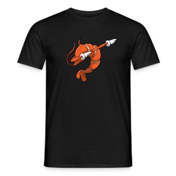 Dab Shrimp Dabbing Shrimp Funny Victory Pose Cancer - Men's T-Shirt - black - Front - AI Model Male 178 light (178cm)