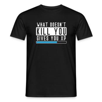 Qu'est-ce qui ne vous tue pas vous donne Xp Shirt Gamer - T-shirt homme - noir - Devant - AI Model Male 178 light (178cm)