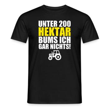 Unter 200 Hektar Bums ich gar nichts Landwirtin - Männer T-Shirt - Schwarz - Vorne - AI Model Male 178 light (178cm)