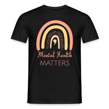 La santé mentale compte II - T-shirt homme - noir - Devant - AI Model Male 178 light (178cm)