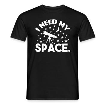 Astronome J’ai besoin de mon espace - T-shirt homme - noir - Devant - AI Model Male 178 light (178cm)