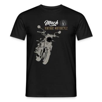 Vintage Motorrad mach IV Moto - Männer T-Shirt - Schwarz - Vorne - AI Model Male 178 light (178cm)