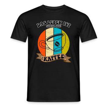 Das Leben ist sinnlos ohne Kaffee - Männer T-Shirt - Schwarz - Vorne - AI Model Male 178 light (178cm)