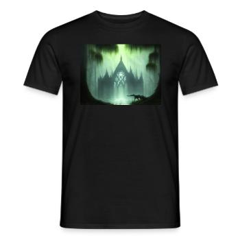 Cathedral in the Swamp - Men's T-Shirt - black - Front - AI Model Male 178 light (178cm)