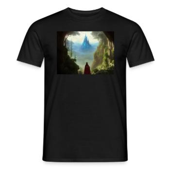The hero's path - Men's T-Shirt - black - Front - AI Model Male 178 light (178cm)