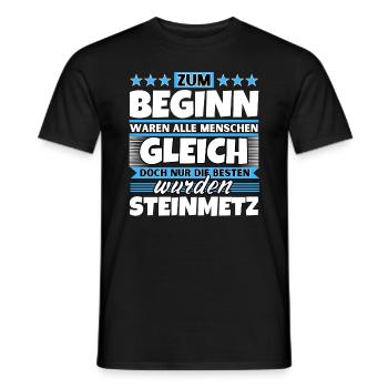 Zum Beginn gleich die besten wurden Steinmetz - Männer T-Shirt - Schwarz - Vorne - AI Model Male 178 light (178cm)