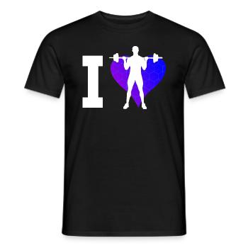 Gewichtheben Krafttraining Herren Ausdauertraining - Männer T-Shirt - Schwarz - Vorne - AI Model Male 178 light (178cm)