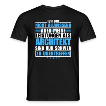 Unübertroffene Leistung als Architekt - Männer T-Shirt - Schwarz - Vorne - AI Model Male 178 light (178cm)