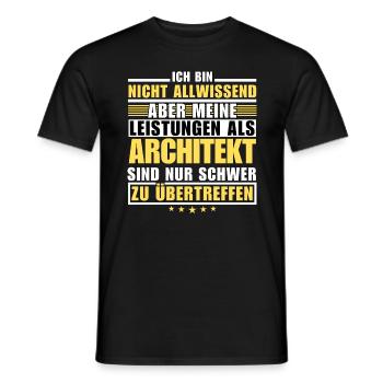 Unmatched performance as an architect - Men's T-Shirt - black - Front - AI Model Male 178 light (178cm)