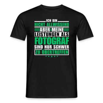 Unübertroffene Leistung als Fotograf - Männer T-Shirt - Schwarz - Vorne - AI Model Male 178 light (178cm)