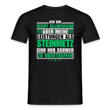 Des performances inégalées en tant que tailleur de pierre - T-shirt homme - noir - Devant - AI Model Male 178 light (178cm)
