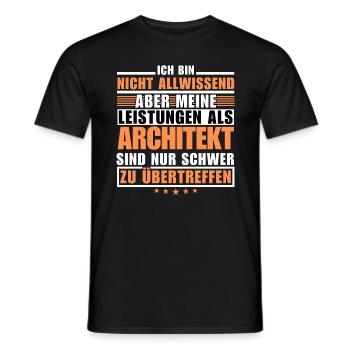 Unmatched performance as an architect - Men's T-Shirt - black - Front - AI Model Male 178 light (178cm)