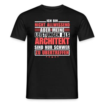 Unübertroffene Leistung als Architekt - Männer T-Shirt - Schwarz - Vorne - AI Model Male 178 light (178cm)