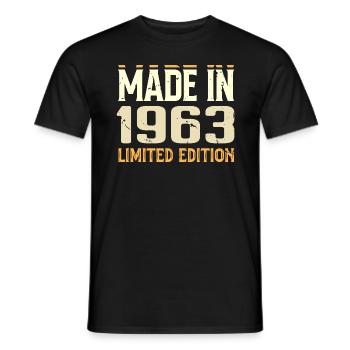 Cadeau Anniversaire 1963 Génial Depuis 1963 Retro - T-shirt homme - noir - Devant - AI Model Male 178 light (178cm)