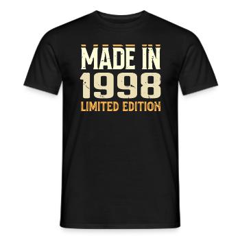 Tolles Geschenk zum Jubiläum 1998 von 1998 Retro - Männer T-Shirt - Schwarz - Vorne - AI Model Male 178 light (178cm)
