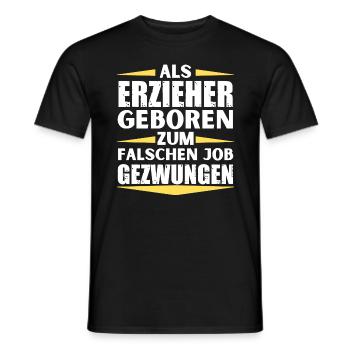 Educator landed in the wrong job - Men's T-Shirt - black - Front - AI Model Male 178 light (178cm)