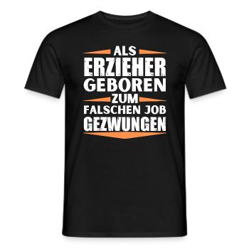 Erzieher im falschen Job gelandet - Männer T-Shirt - Schwarz - Vorne - AI Model Male 178 light (178cm)