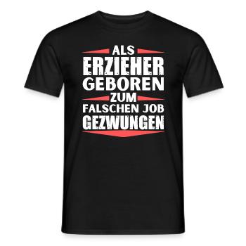 Erzieher im falschen Job gelandet - Männer T-Shirt - Schwarz - Vorne - AI Model Male 178 light (178cm)