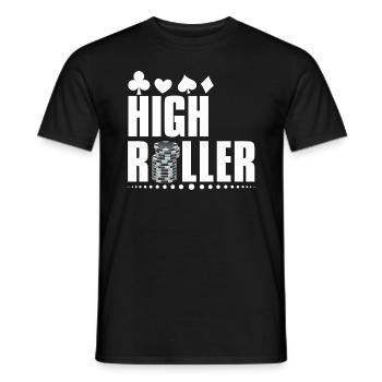 Poker High Roller Abenteuer für Enthusiasten - Männer T-Shirt - Schwarz - Vorne - AI Model Male 178 light (178cm)