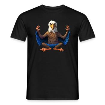 Adler Yoga - Männer T-Shirt - Schwarz - Vorne - AI Model Male 178 light (178cm)