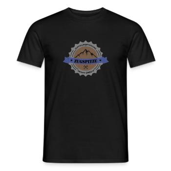 Gipfelbesteigung Zugspitze Height 2962 m Vintage - Männer T-Shirt - Schwarz - Vorne - AI Model Male 178 light (178cm)