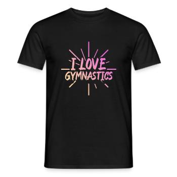 Ich liebe Gymnastik - Männer T-Shirt - Schwarz - Vorne - AI Model Male 178 light (178cm)