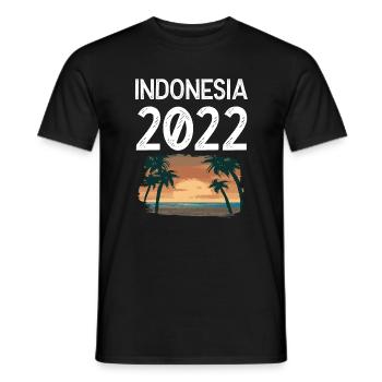 Indonesia 2022 - Men's T-Shirt - black - Front - AI Model Male 178 light (178cm)