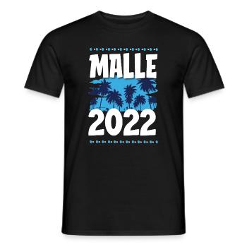 Malle 2022 - Men's T-Shirt - black - Front - AI Model Male 178 light (178cm)