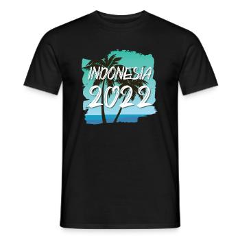 Indonesia 2022 - Männer T-Shirt - Schwarz - Vorne - AI Model Male 178 light (178cm)