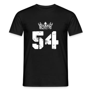 54 Couronne de numéros - T-shirt homme - noir - Devant - AI Model Male 178 light (178cm)