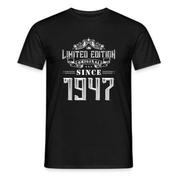 1947 limited edition - Men's T-Shirt - black - Front - AI Model Male 178 light (178cm)