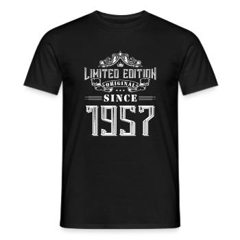 Édition limitée 1957 - T-shirt homme - noir - Devant - AI Model Male 178 light (178cm)
