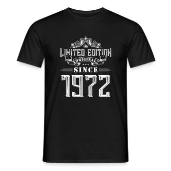 Édition limitée 1972 - T-shirt homme - noir - Devant - AI Model Male 178 light (178cm)