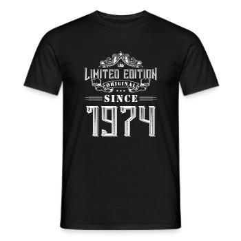 Édition limitée 1974 - T-shirt homme - noir - Devant - AI Model Male 178 light (178cm)