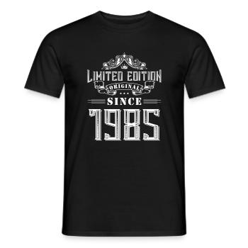 Édition limitée 1985 - T-shirt homme - noir - Devant - AI Model Male 178 light (178cm)