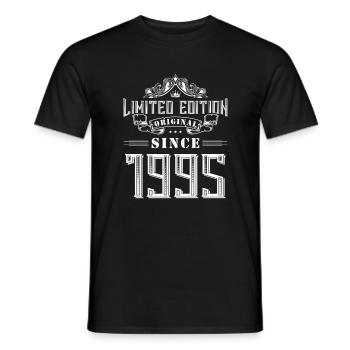 Édition limitée 1995 - T-shirt homme - noir - Devant - AI Model Male 178 light (178cm)